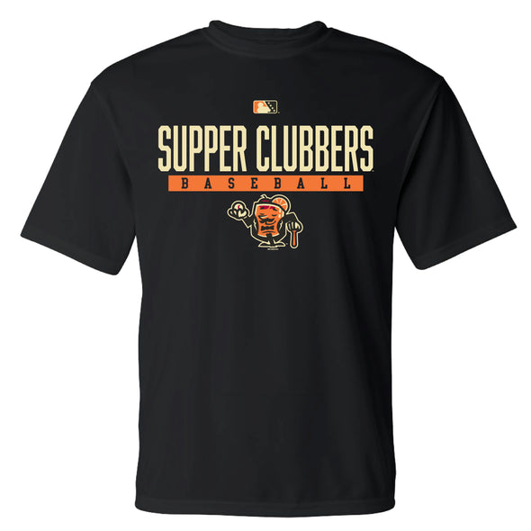 Wisconsin Supper Clubbers Black McGuffin Dri-Fit T-Shirt